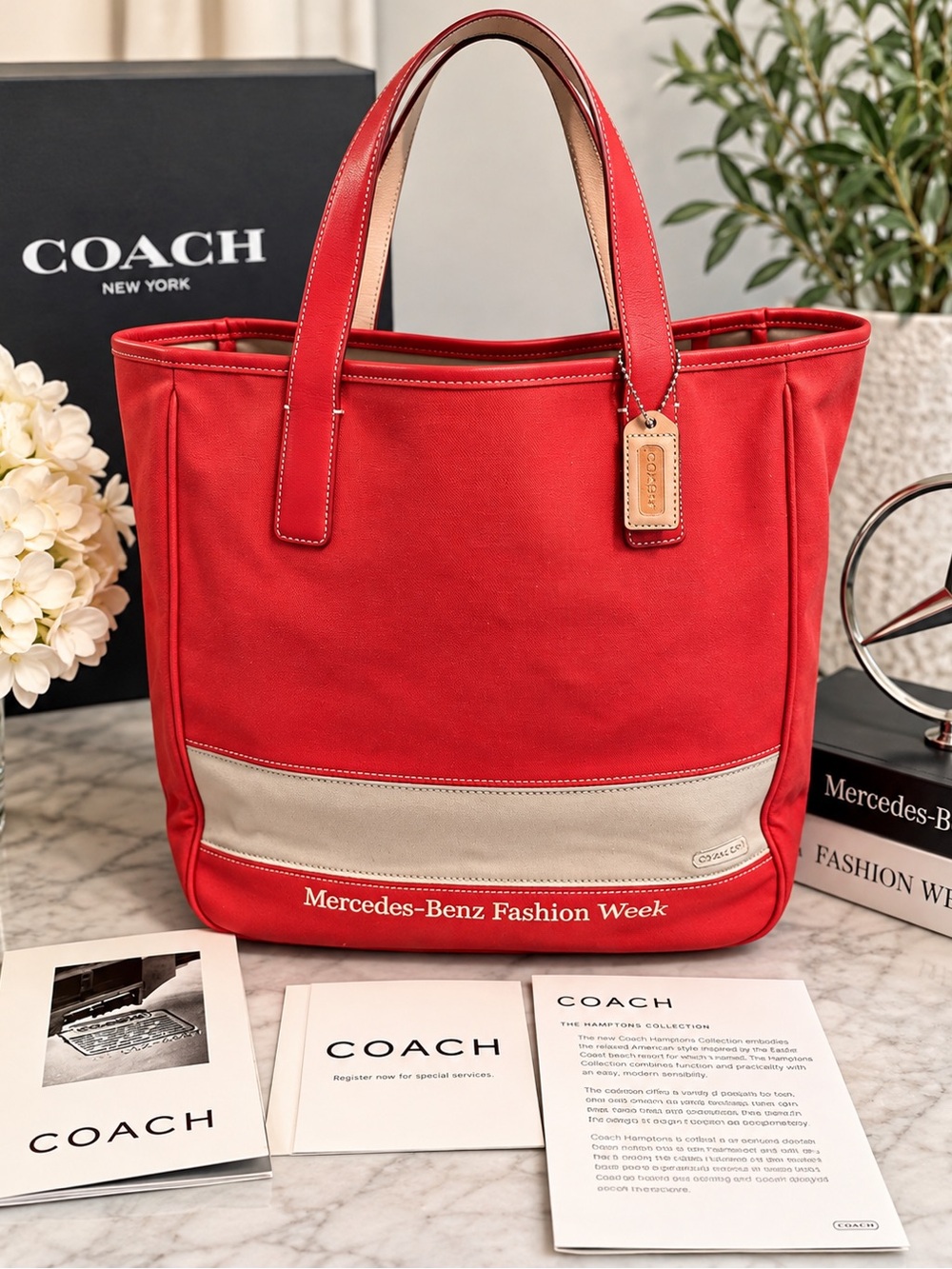 RARE Vintage Coach 6250 Mercedes Benz Fashion Week Tote Y2K